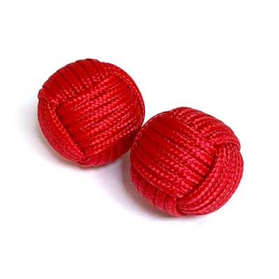 Chop Cup Balls (Red) by Stan Airey - Set of 2 (one magnetic and one non-magnetic)